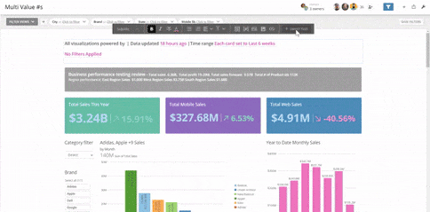 Product feature stories dynamic notebook text